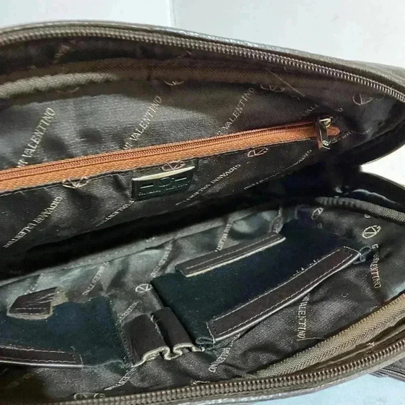 Glovanni Valentino unisex vintage brown leather wristlet clutch bag - Picture 10 of 14